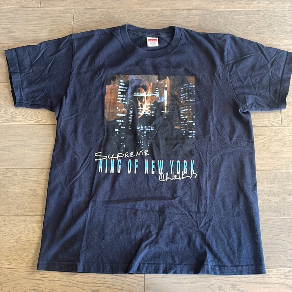 Supreme King of New York tee S Med Navy SS19